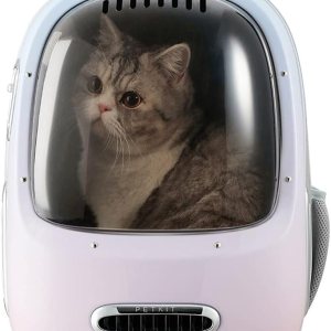 PETKIT Mochila transportadora para gatos con ventilador incorporado y luz, mochila para mascotas aprobada por aerolíneas para gatitos y perros PETKIT Mochila transportadora para gatos con ventilador incorporado y luz, mochila para mascotas aprobada por aerolíneas para gatitos y perros