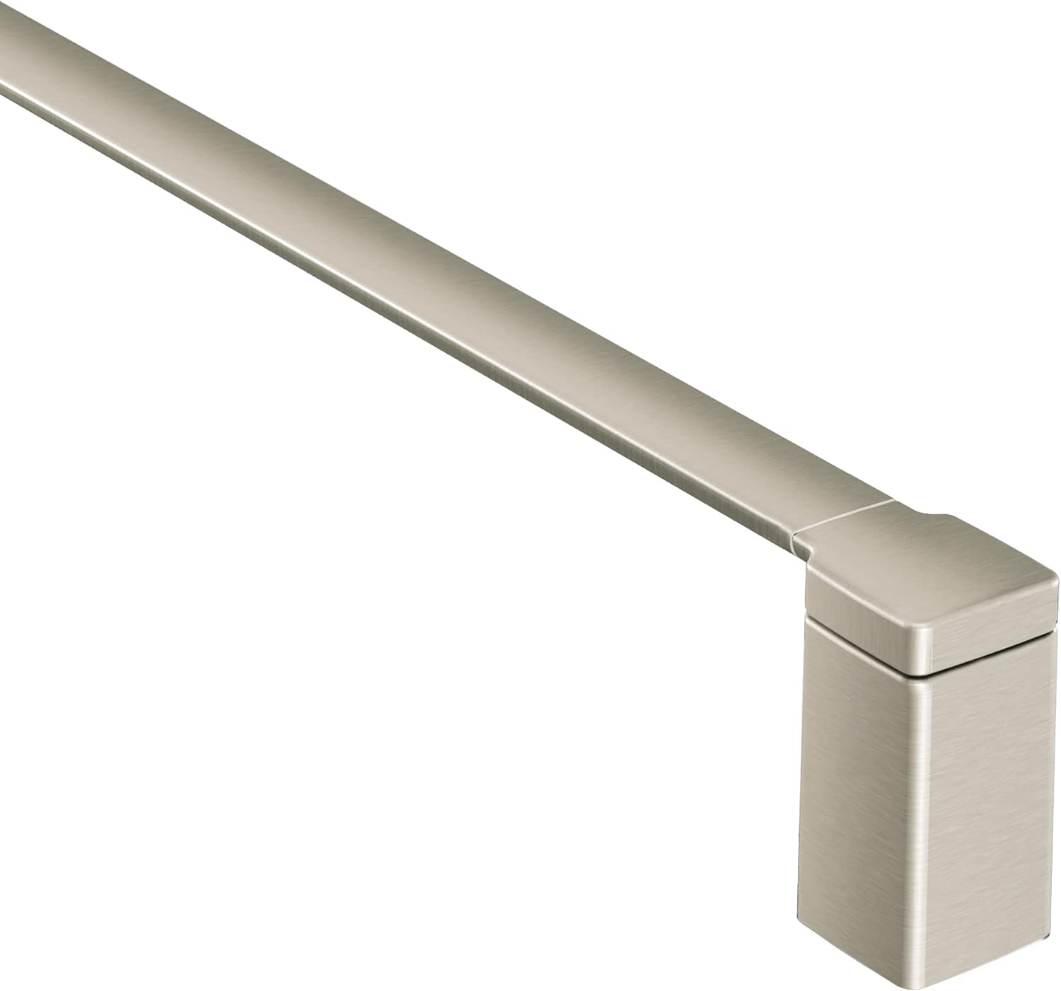 Moen YB8824BN – Toallero de baño moderno de 90 grados, 24 pulgadas, níquel cepillado