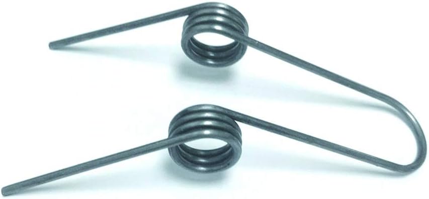 Nostalgie Flexible 2pcs multifuncional resorte de torsión de acero doble muelles de torsión 0.079 in diámetro de alambre duradero (longitud
