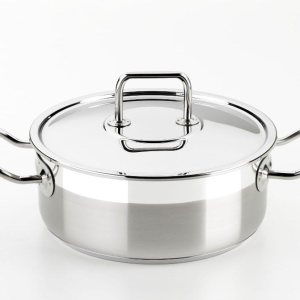 BRA Professional Saucepan with Stainless Steel Lid, 1810, Grey, 24 cm BRA Professional Saucepan with Stainless Steel Lid, 1810, Grey, 24 cm