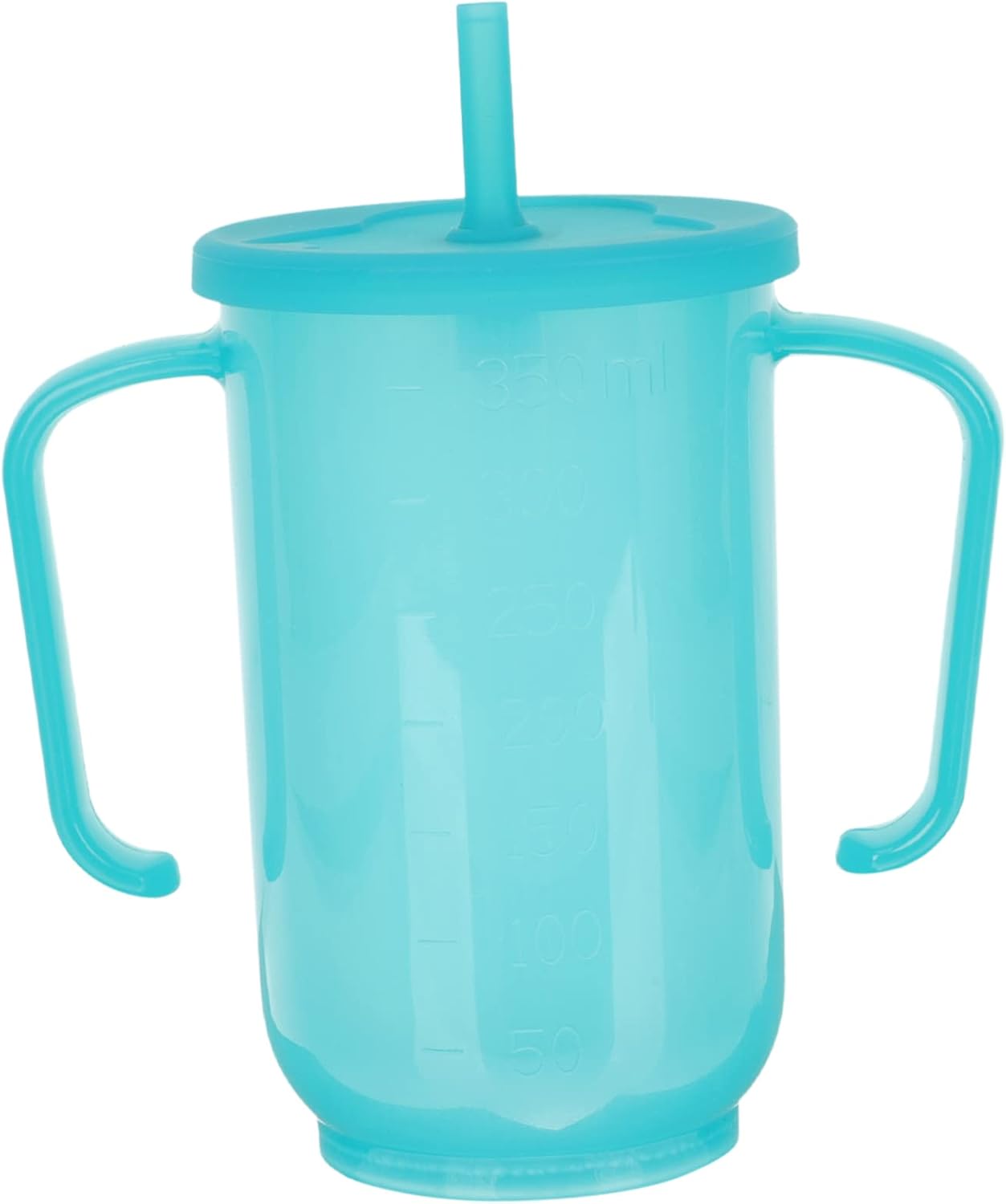 Luxshiny 2 tapas para el cuidado del vaso con asas, taza de pajita, a prueba de agua, convaleciente, beber, botella para ancianos, líquido,