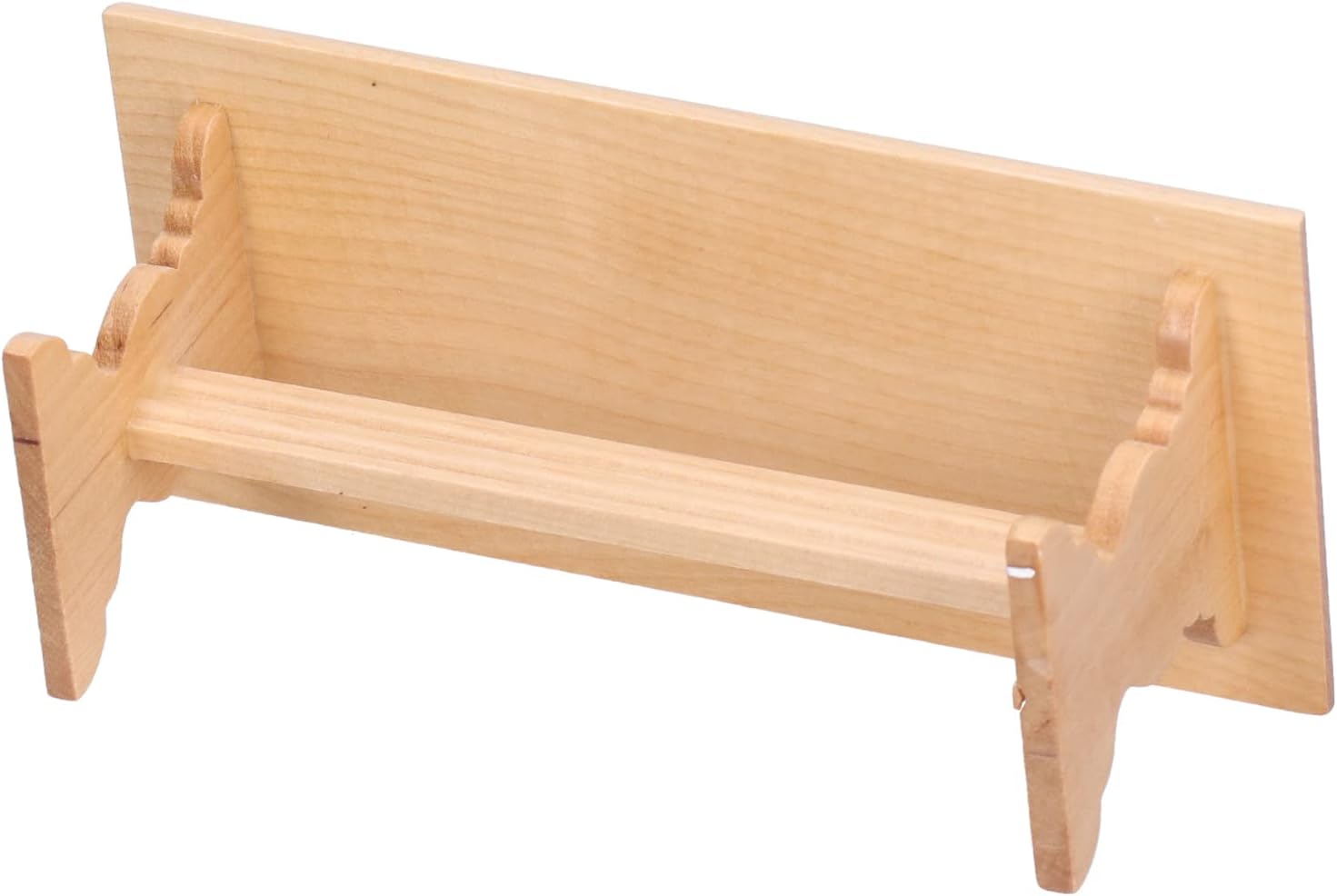 Mesa de madera para casa de muñecas, casa de muñecas 112, modelo de muebles de color de troncos, banco de mesa largo para restaurante (color madera)