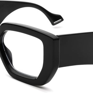 COASION Gafas de luz azul con marco grueso para mujeres y hombres, lindos anteojos cuadrados de gran tamaño para computadora sin receta COASION Gafas de luz azul con marco grueso para mujeres y hombres, lindos anteojos cuadrados de gran tamaño para computadora sin receta