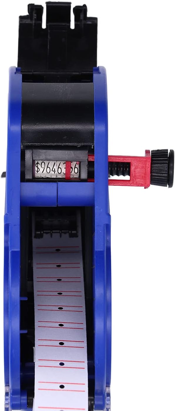 FTVOGUE Máquina de etiquetado de precios, máquina de etiquetado manual Pistola de etiqueta de precio de 8 dígitos con cartucho, herramienta portátil