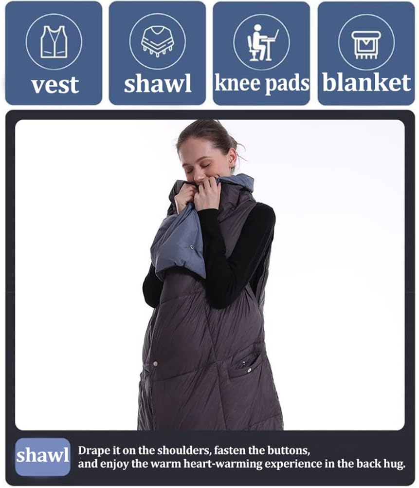 Chal térmico USB con funda de almohada, manta de felpa con 3 niveles de calor, USB 5 V, manta de forro polar impermeable eléctrica para exteriores,