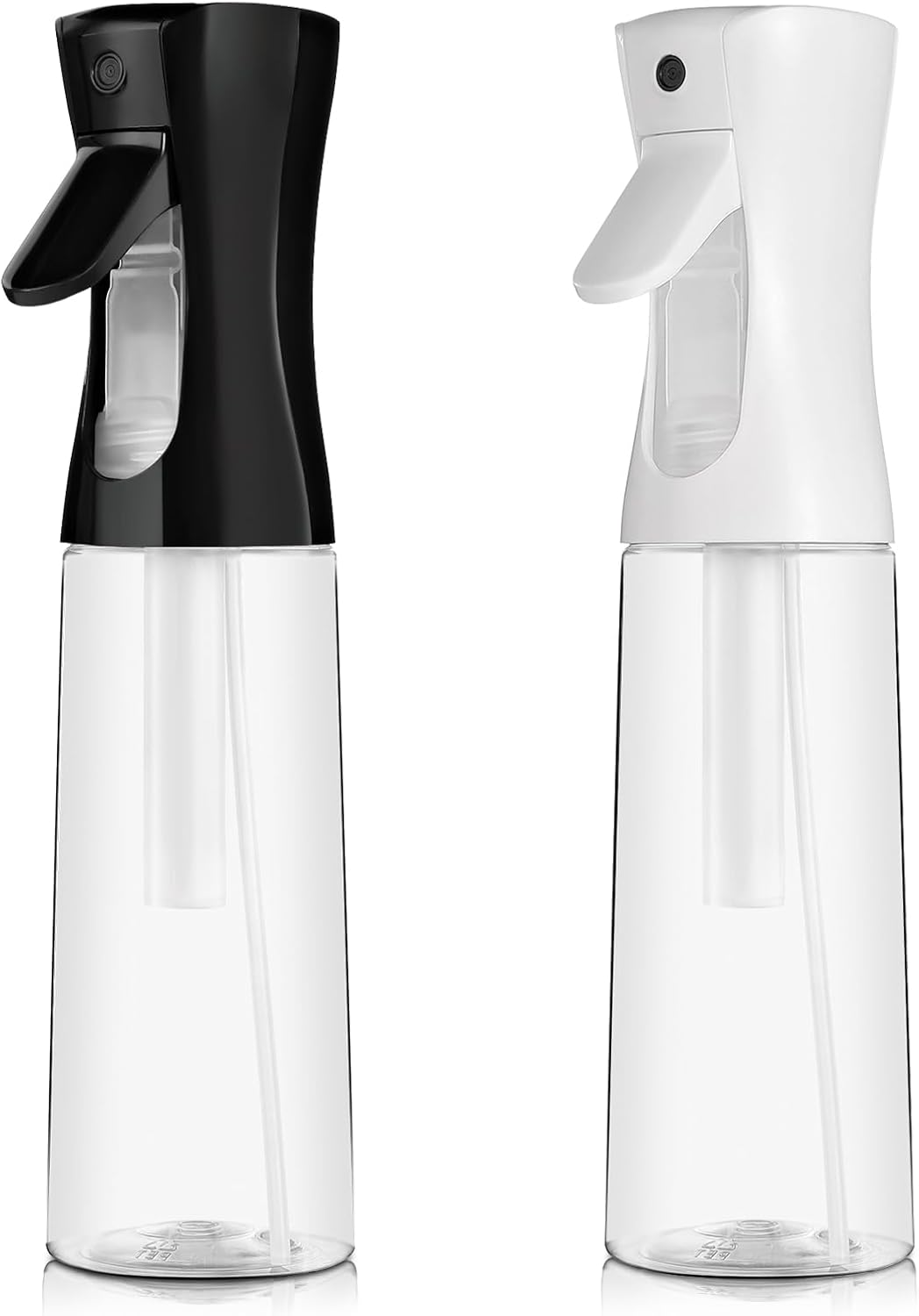 IMPORX Botella pulverizadora continua para cabello (10.1 onzas10.1 fl oz), paquete de 2 botellas de spray esenciales para el hogar para limpieza,