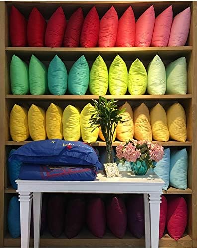 Thmyo – Paquete de fundas decorativas para cojines, 100% algodón cómodo, cuadradas y unicolores, aptas para sublimación o bricolaje navideño, para