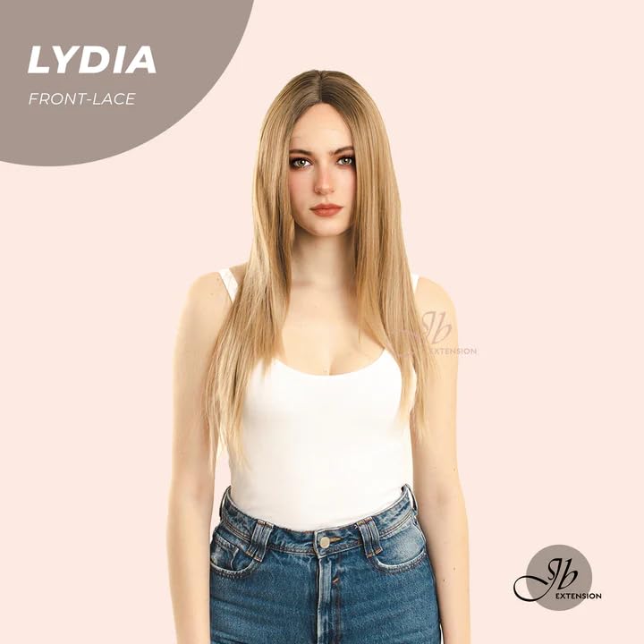 Lace Front Wig LYDIA Dirty Blonde Long Straight Wigs for Women Natural Synthetic Wigs for Daily Use (pelucas de cabello natural)