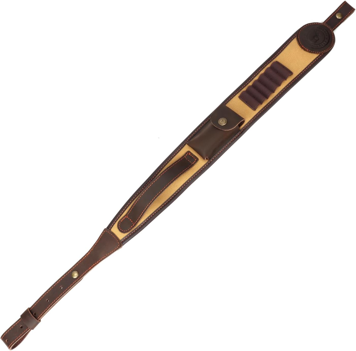TOURBON Eslinga Bandolier para rifle de caza con giratorios, correa de pistola con soporte de munición para 308 223 243 30-30 30.06 45-70 270 357