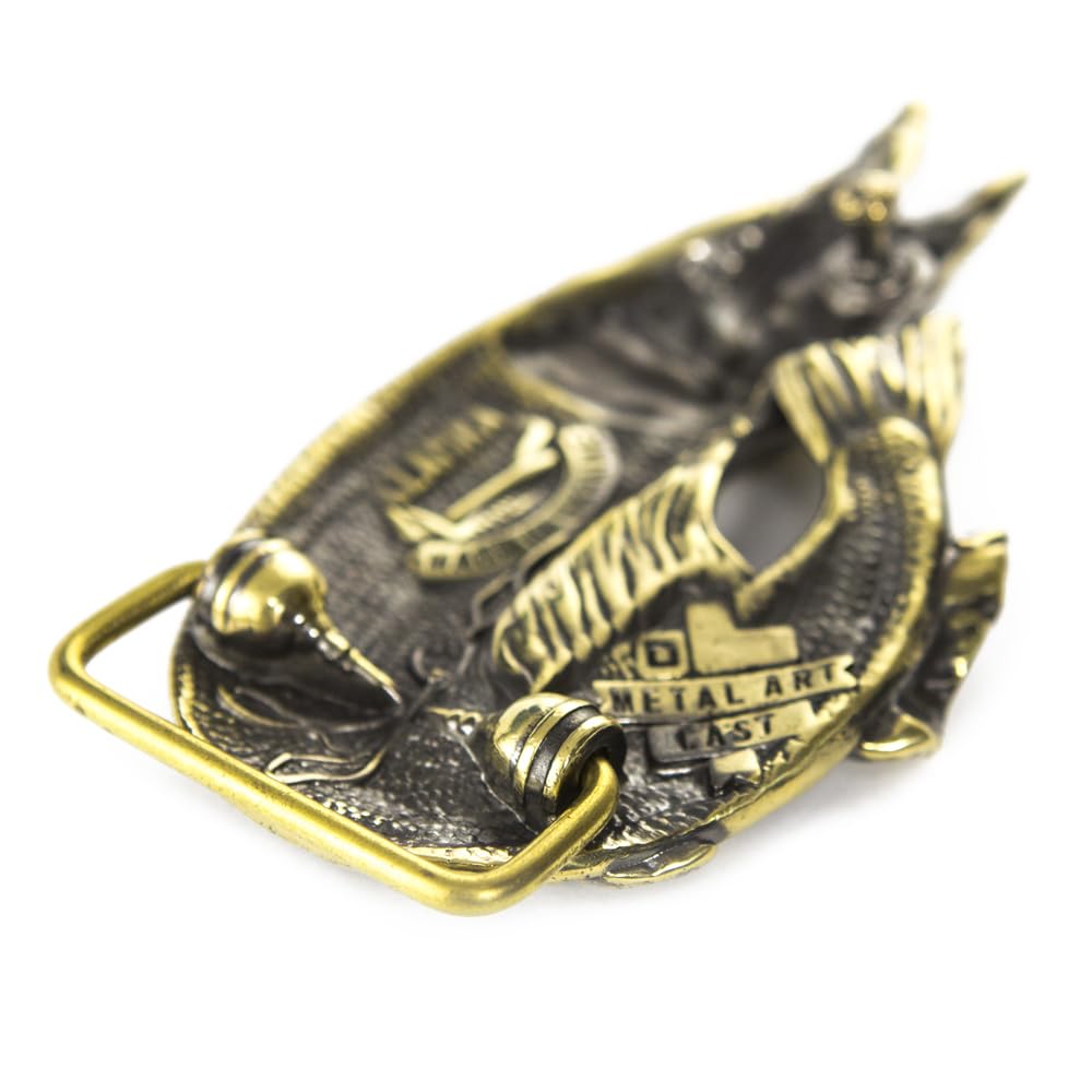 Belt buckle Pike, Handmade fisherman gift trophy fish pike solid brass belt buckle