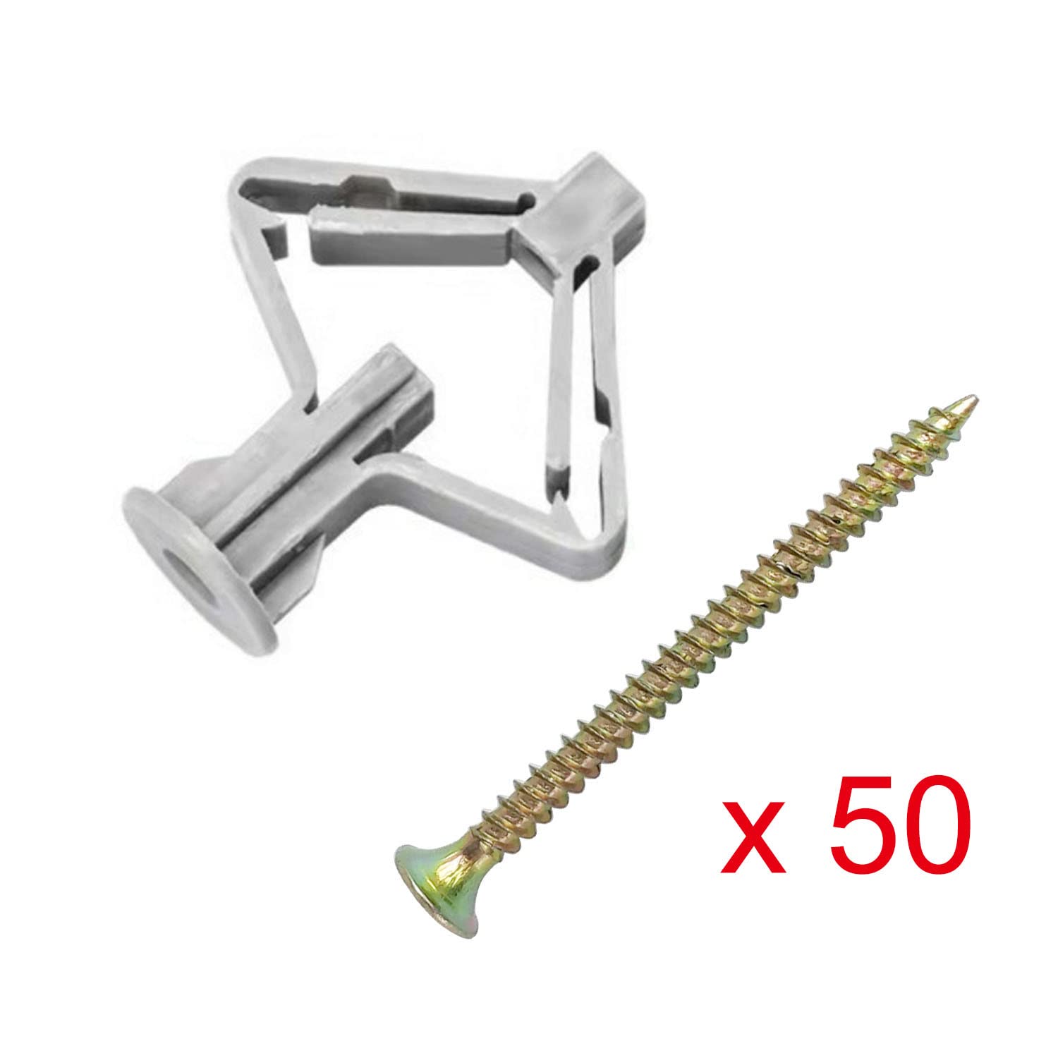 50 pernos de anclaje de expansión de aeronaves, tubo de expansión y tornillos avellanados, fijaciones de marco, conector de pared de expansión para