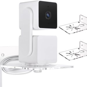 Paquete de 2 soportes de pared transparentes compatibles con Wyze Cam Pan V3, Wyze Cam Pan V2, soporte de montaje acrílico giratorio de 360 grados Paquete de 2 soportes de pared transparentes compatibles con Wyze Cam Pan V3, Wyze Cam Pan V2, soporte de montaje acrílico giratorio de 360 grados