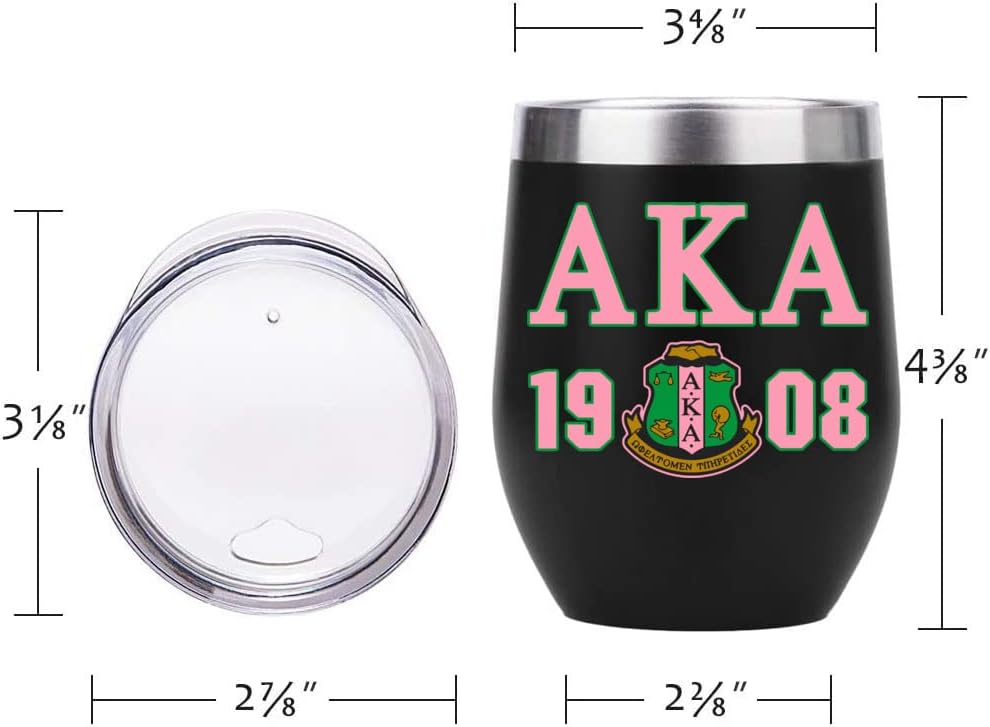 KAIRA Vasos personalizados para mujer, vaso de vino de acero inoxidable personalizado con tapa, 12 onzas, taza de café helado con aislamiento de