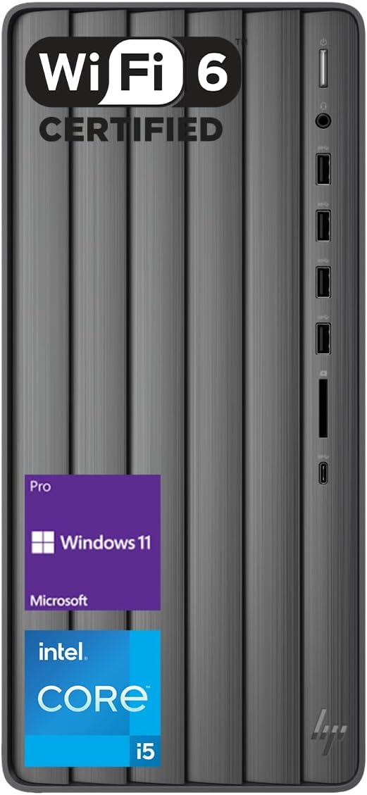 HP Business Envy i5 Tower Desktop, procesador Intel i5-13400 (Beat Intel i7-1255U), 16 GB de RAM, 1 TB SSD, Wi-Fi 6, Windows 11 Pro, HDMI, RJ-45,