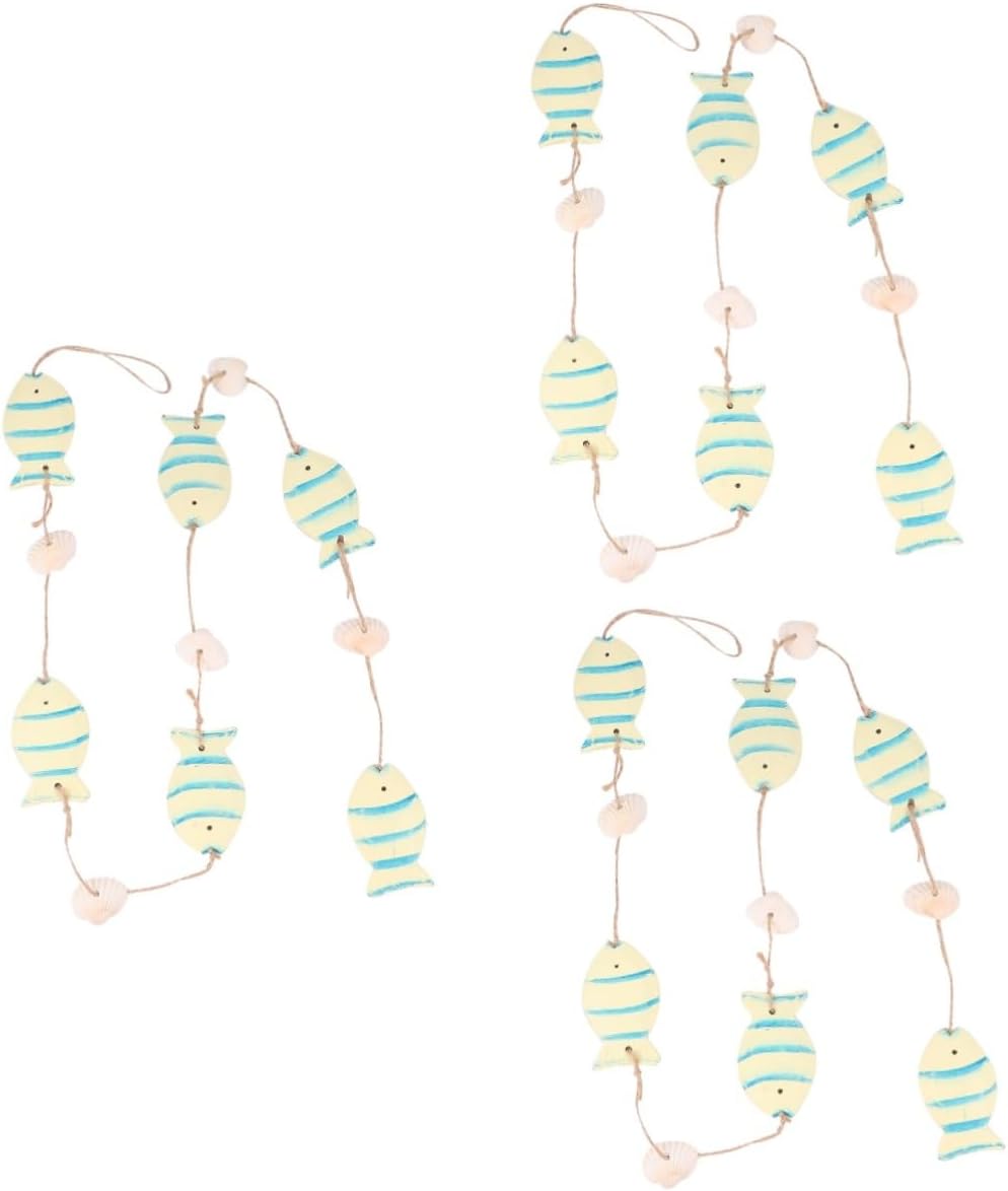 Garneck 3 piezas de decoraciones para salas de casa de madera adornos de casa mini adorno de playa decoración de puerta para el hogar, decoración de