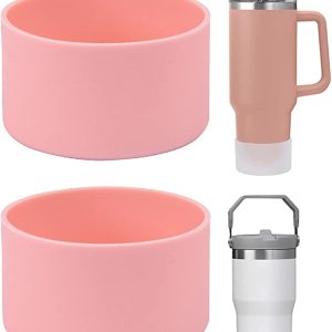 2 fundas protectoras de silicona para Stanley Quencher Adventure de 40 onzas y Stanley IceFlow de 20 onzas y 30 onzas, funda protectora reutilizable 2 fundas protectoras de silicona para Stanley Quencher Adventure de 40 onzas y Stanley IceFlow de 20 onzas y 30 onzas, funda protectora reutilizable