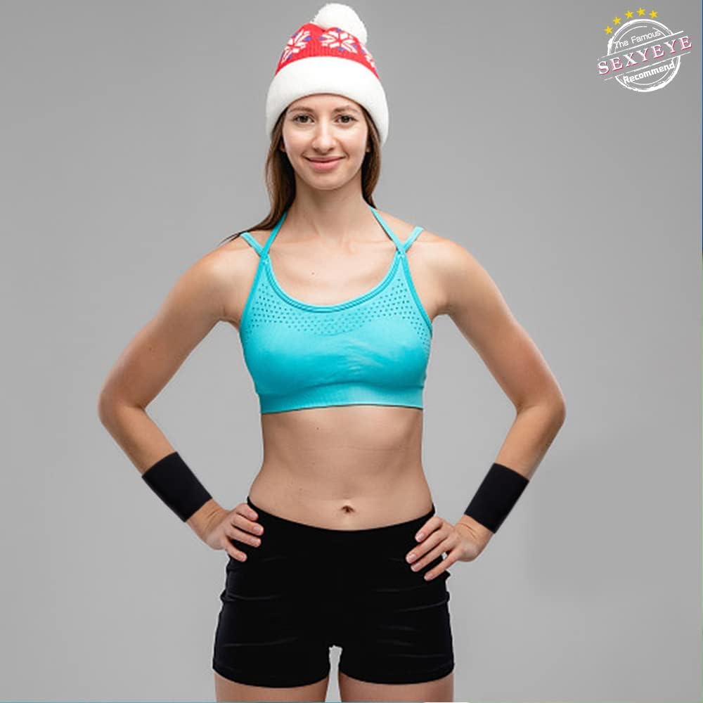 SEXYEYE 2 pares de muñequeras de compresión para hombres y mujeres, muñequeras elásticas para tenis, tendinitis, túnel carpiano, bandas para cubrir