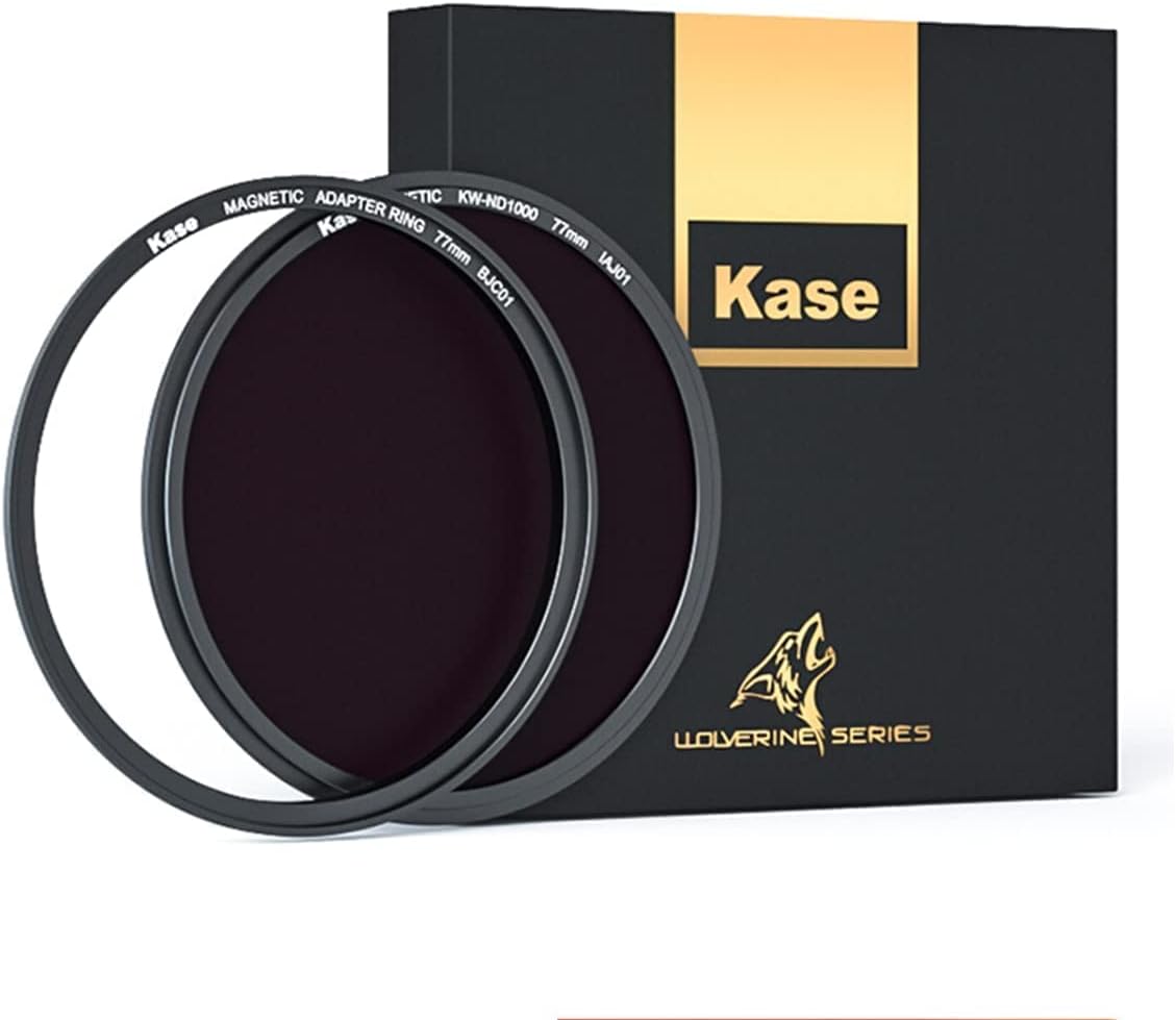 Kase Wolverine Magnetic ND1000 (10 paradas) Filtro de densidad neutra con anillo adaptador de lente de 3.228 in para lente de cámara, vidrio óptico