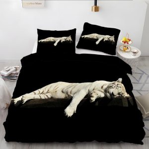 Black Bengal Tiger California King Duvet Cover Animal Print Bedding Soft Microfiber Comforter Cover and 2 Pillow Shams 20″X36″, Bed Set Duvet Covers Black Bengal Tiger California King Duvet Cover Animal Print Bedding Soft Microfiber Comforter Cover and 2 Pillow Shams 20″X36″, Bed Set Duvet Covers