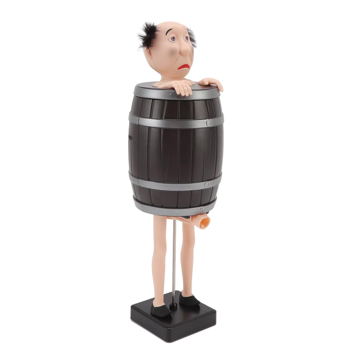Dispensador de cigarrillos divertido, caja de cigarrillos de rebote automático, caja de cigarrillos de barril de madera, estatua extraña para