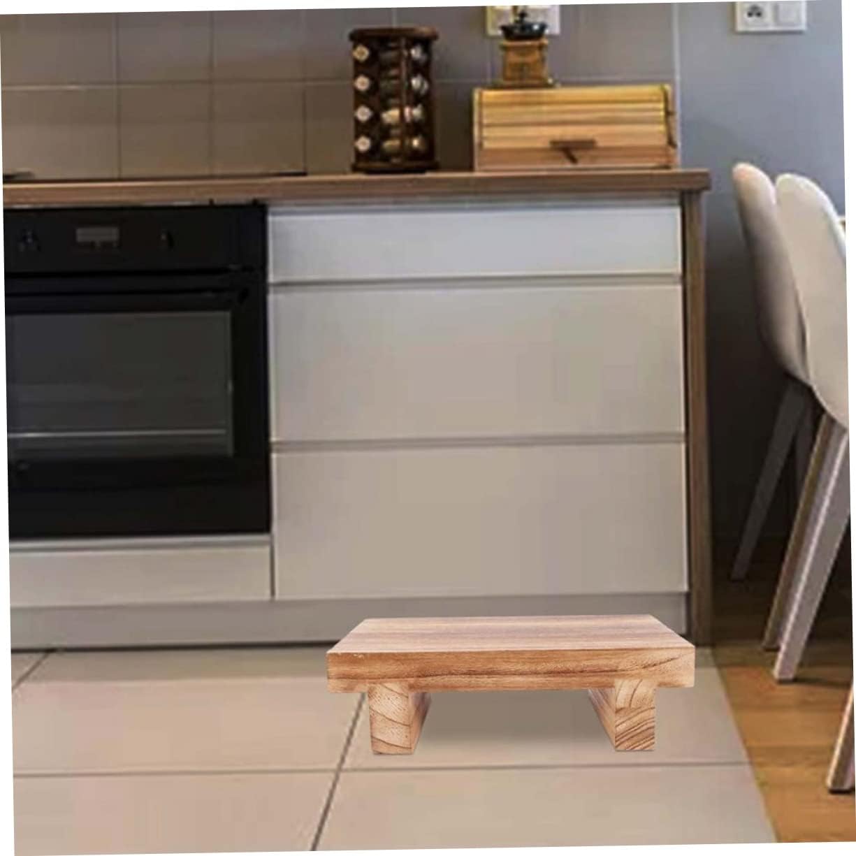 Tofficu Taburete de mesita de noche, taburete de cocina para niños pequeños, taburete de madera para niños, taburete de madera para adultos, muebles