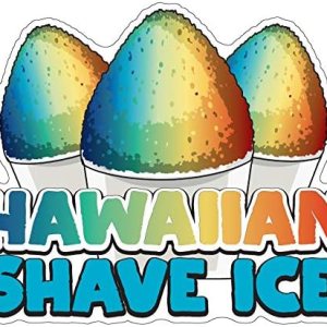 SignMission Hawaiian Shave Ice – Calcomanía de 12 pulgadas para soporte de comida y camión, tamaño SignMission Hawaiian Shave Ice – Calcomanía de 12 pulgadas para soporte de comida y camión, tamaño