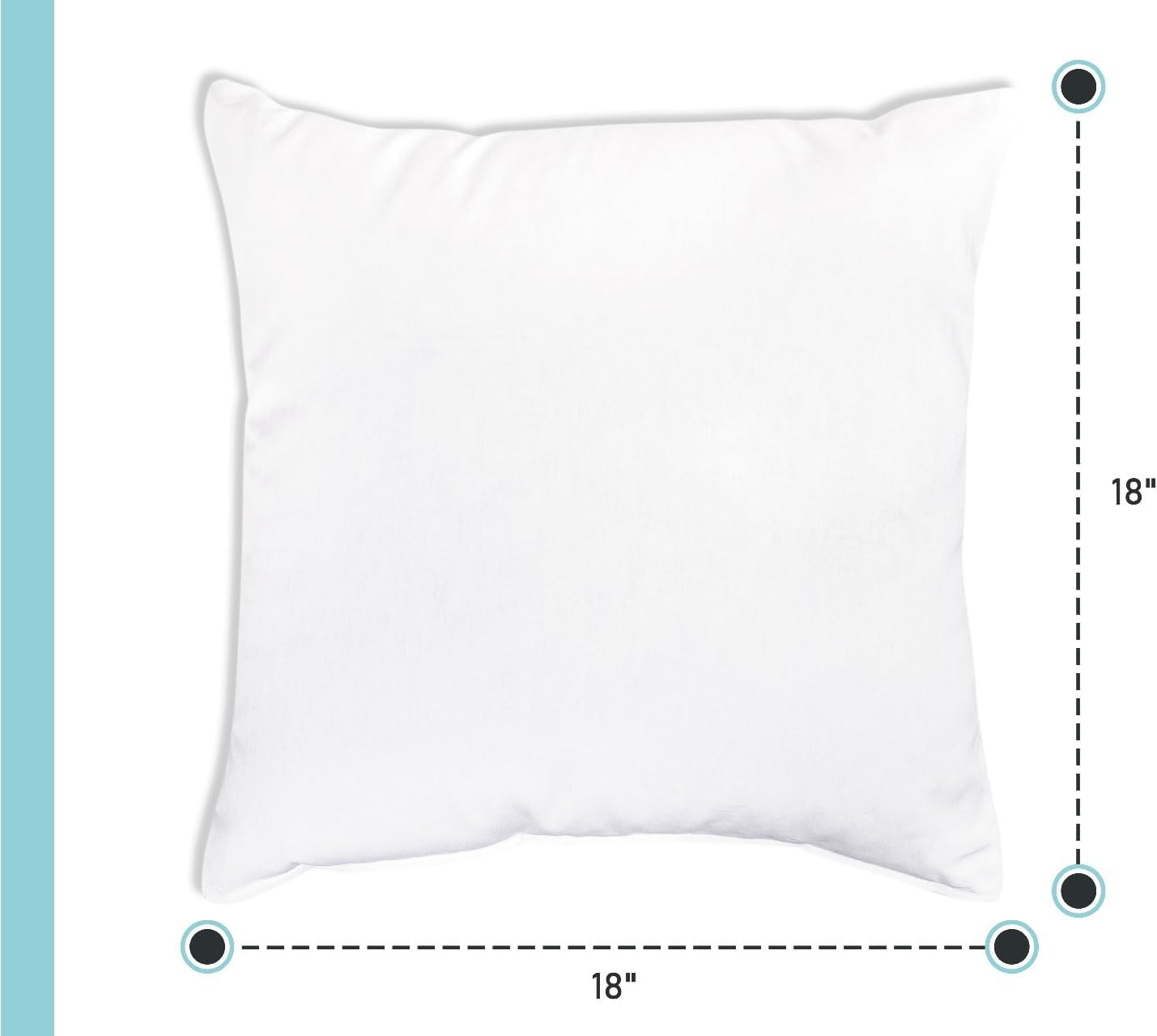 Adiva – Cojín decorativo  Insertos de almohada de tamaño estándar para sofá  sofá, cama, exterior  Insertos de almohada decorativos con cojín