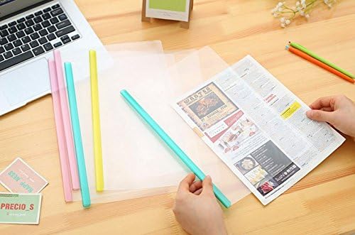 Carpeta de archivos con barra deslizante transparente con barra deslizante tipo U (capacidad de 40 hojas), suministros escolares de oficina,