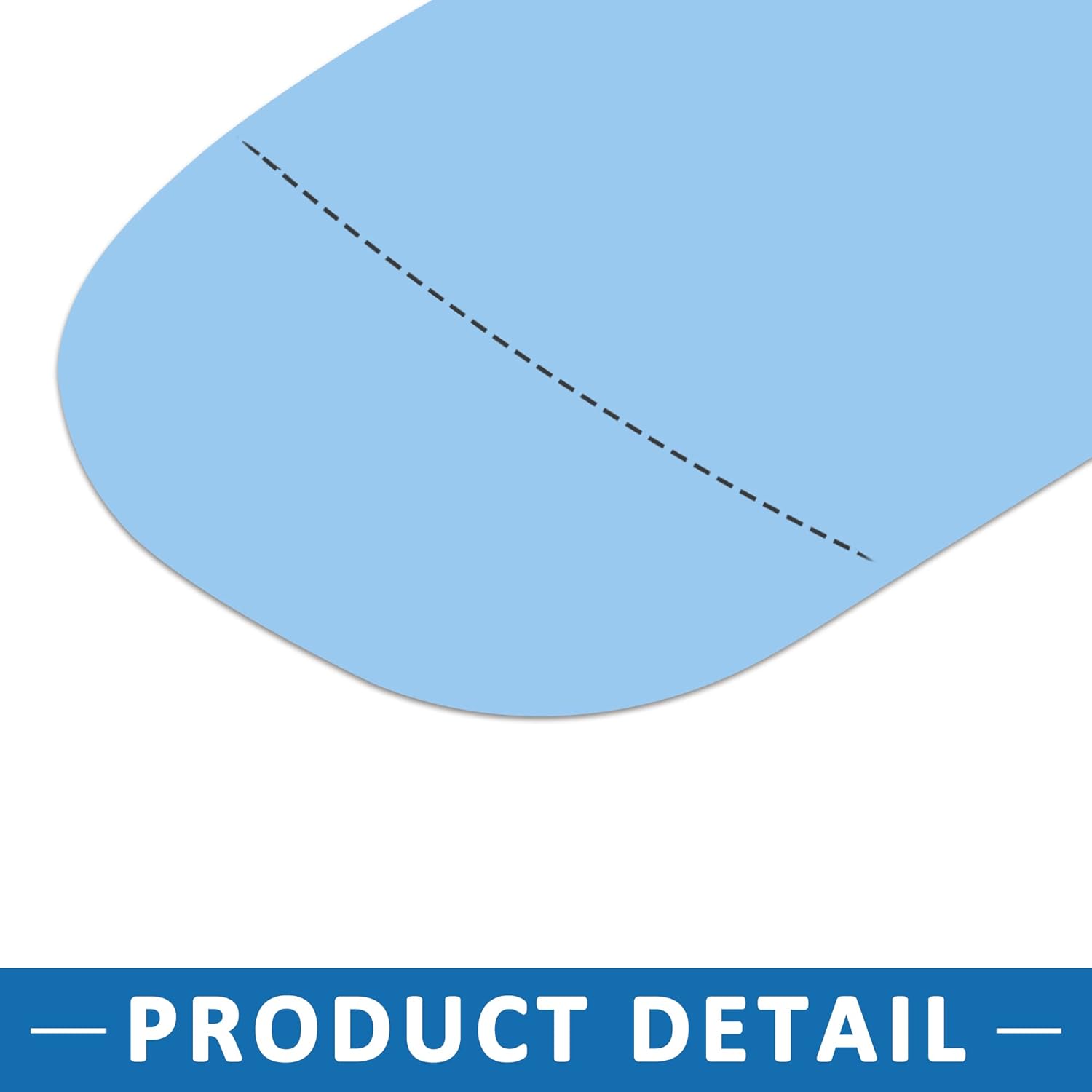 Espejo de coche de repuesto de cristal azul calentado lado izquierdo del conductor con placa de respaldo para BMW 525i 2004-2007