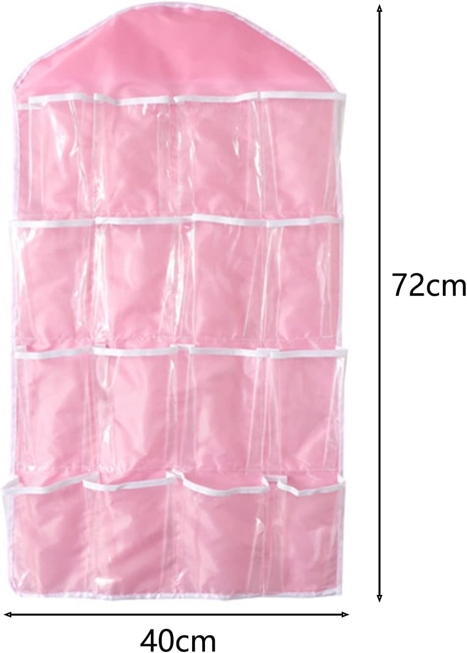 Armario colgante bolsa creativa a prueba de polvo 16 rejilla armario organizador de almacenamiento rosa