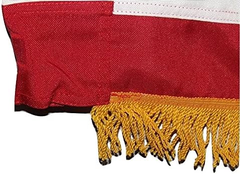 Premium 3×5 Embroidered USA Fringe Sleeve 600D 2ply Nylon Flag 3’x5′
