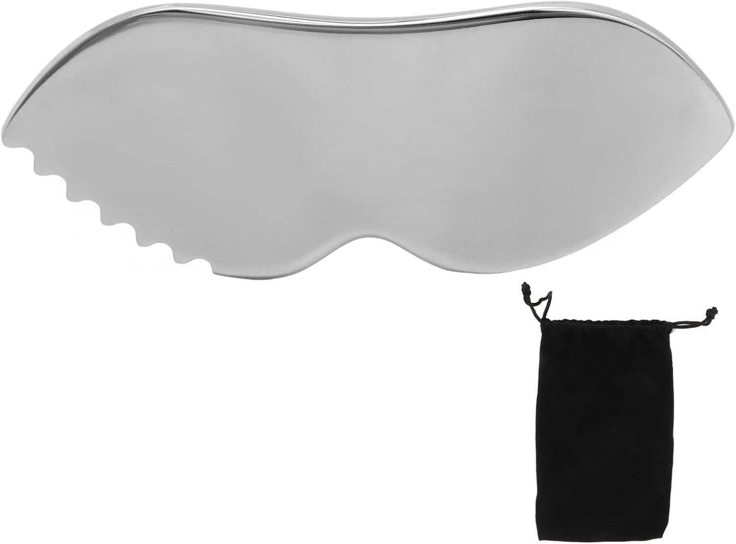 Gua Sha de acero inoxidable para el cuidado de la piel facial, herramienta de masaje raspado con dientes de peine  Masaje facial, utilizado para