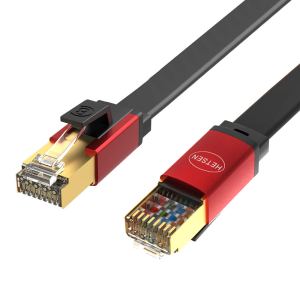 Cable Ethernet Cat 8 de 33 pies blindado, 40 Gbps de alta velocidad 26 AWG, cable de conexión SFTP de 2000 Mhz con conector RJ45 chapado en oro, en