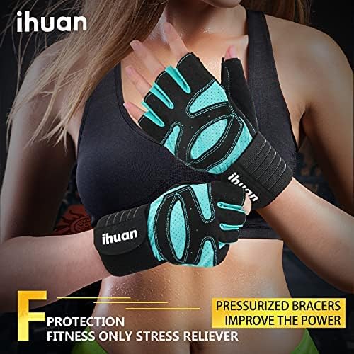 ihuan – Guantes de entrenamiento con ventilación para hombres y mujeres, protección completa de la palma de la mano para levantamiento de pesas,