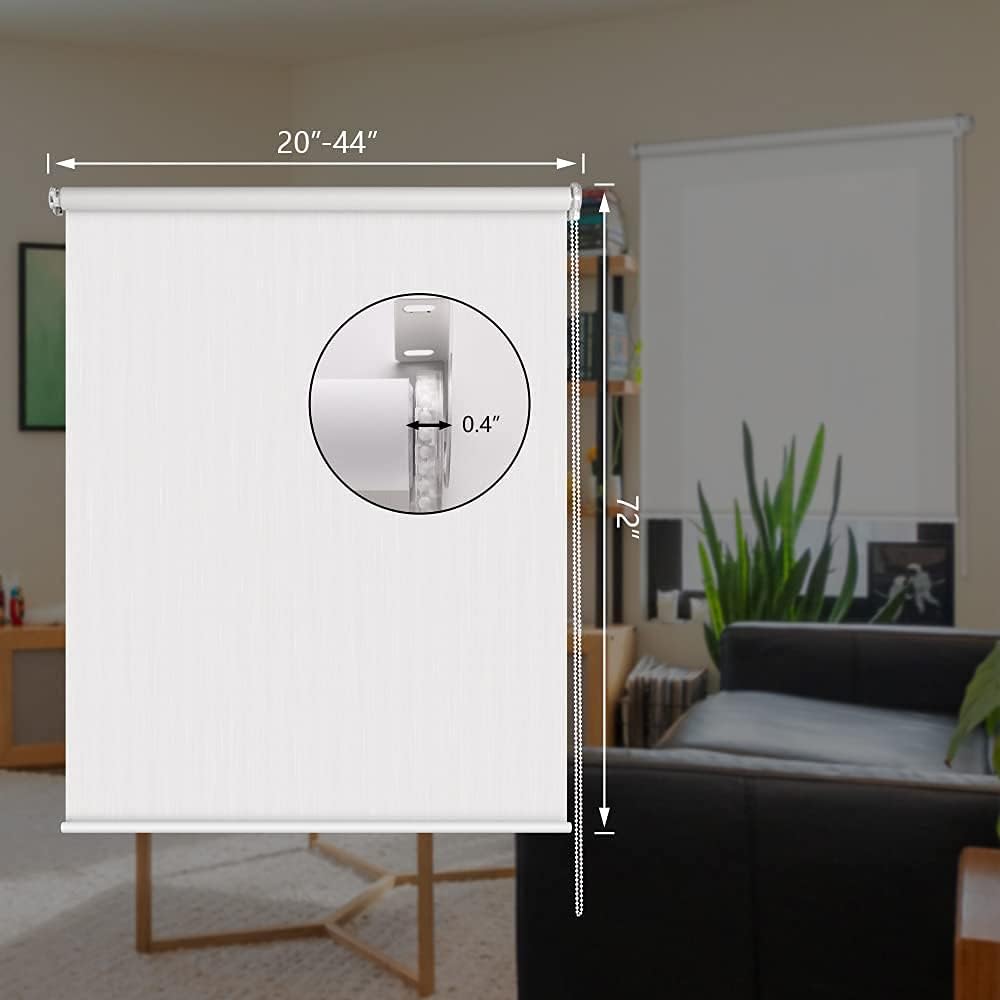 HIDODO Persianas enrollables con filtro de luz para ventanas, persianas enrollables de tela con protección UV para dormitorio, sala de estar, baño y