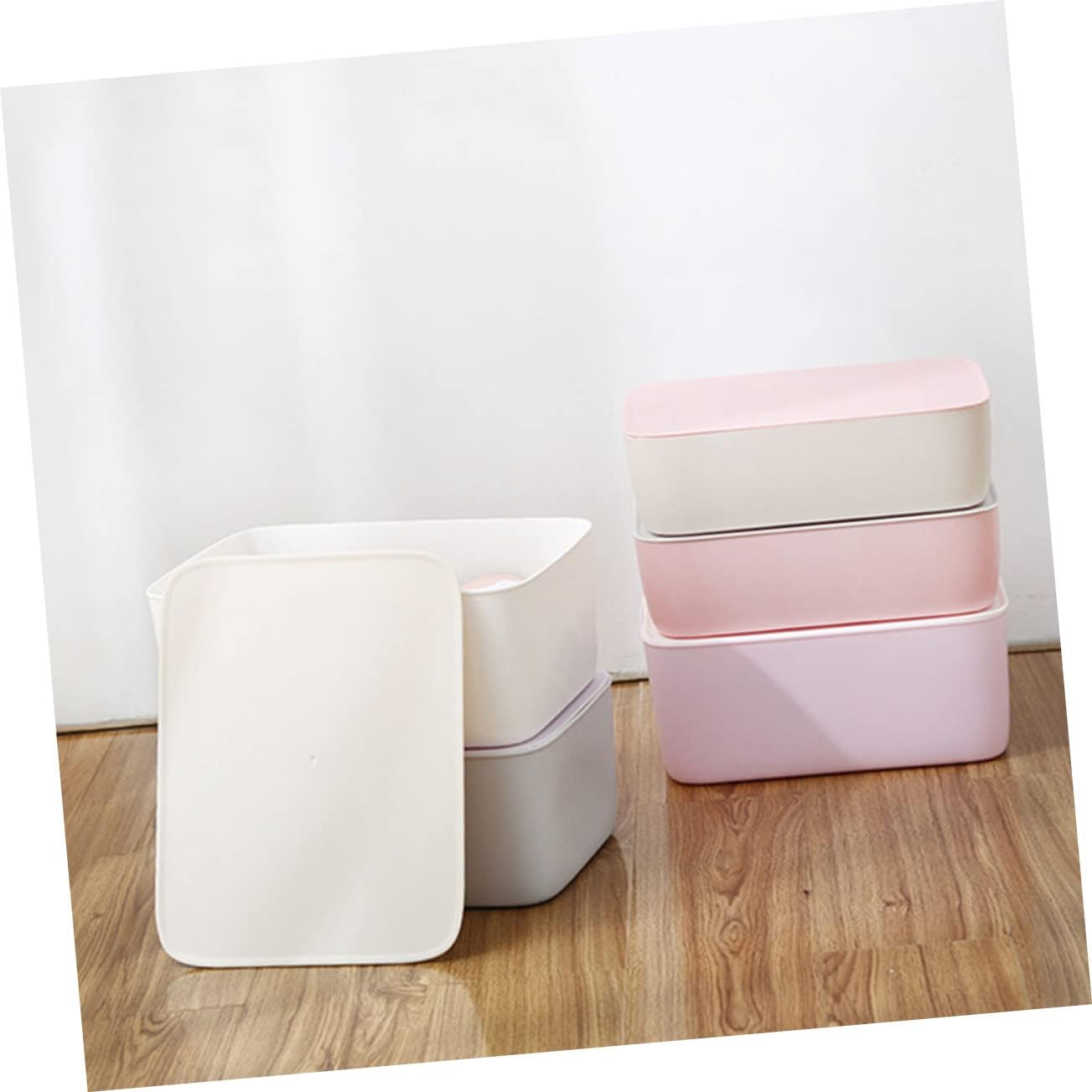 Holibanna Caja de 2 piezas de sujetador organizador cajón contenedor de almacenamiento apilable cesta de almacenamiento de ropa blanca