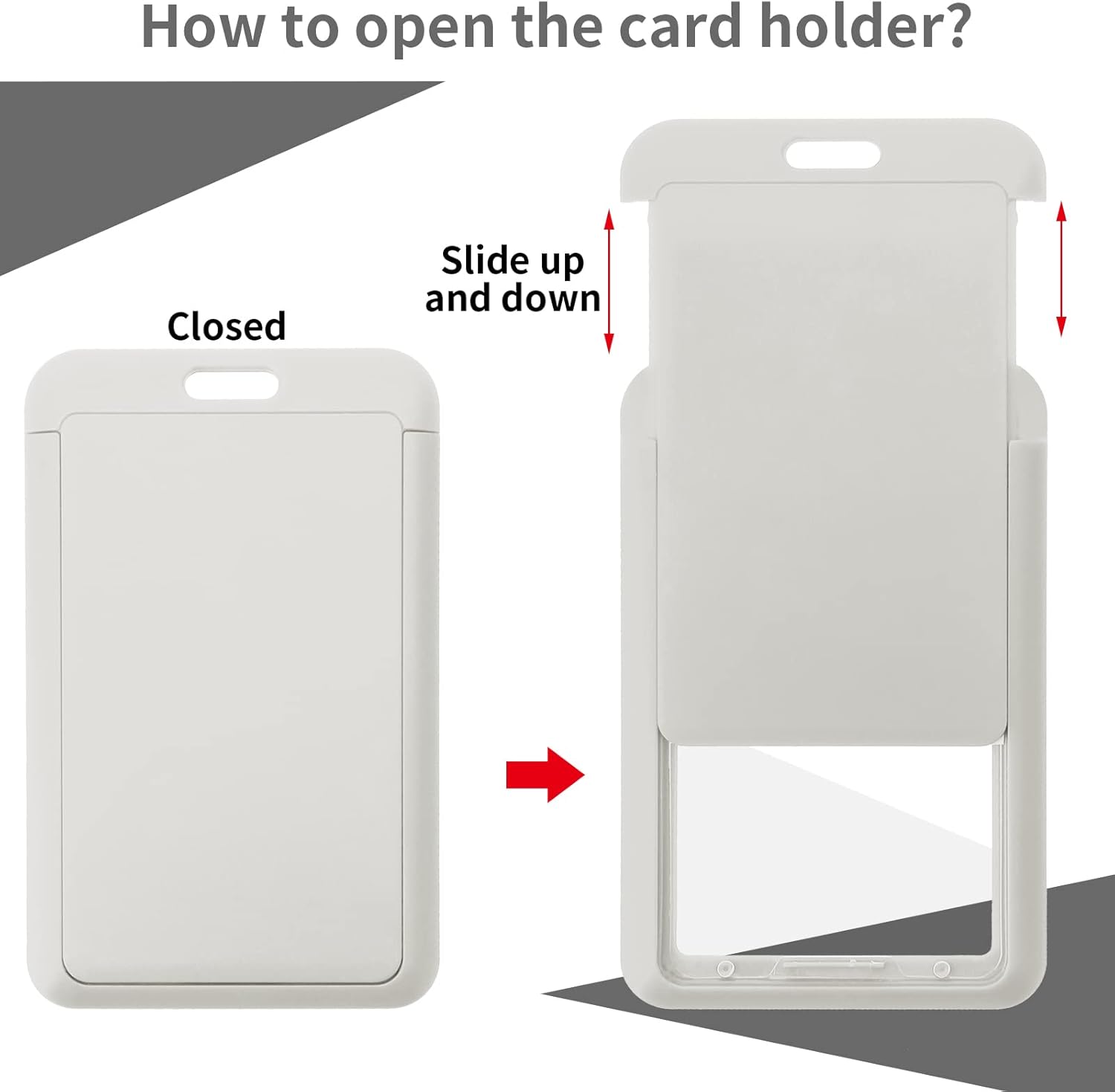 Juego de 2 portatarjetas resistentes con clips retráctiles para carrete de insignias, etiqueta de identificación de trabajo, clip de protector