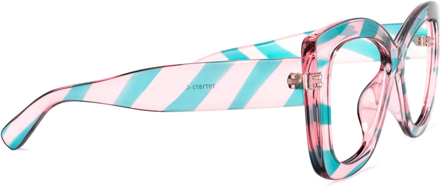 VOOGLAM Gafas de bloqueo de luz azul con estilo de gran tamaño para las mujeres anti fatiga ocular gafas UV Undra
