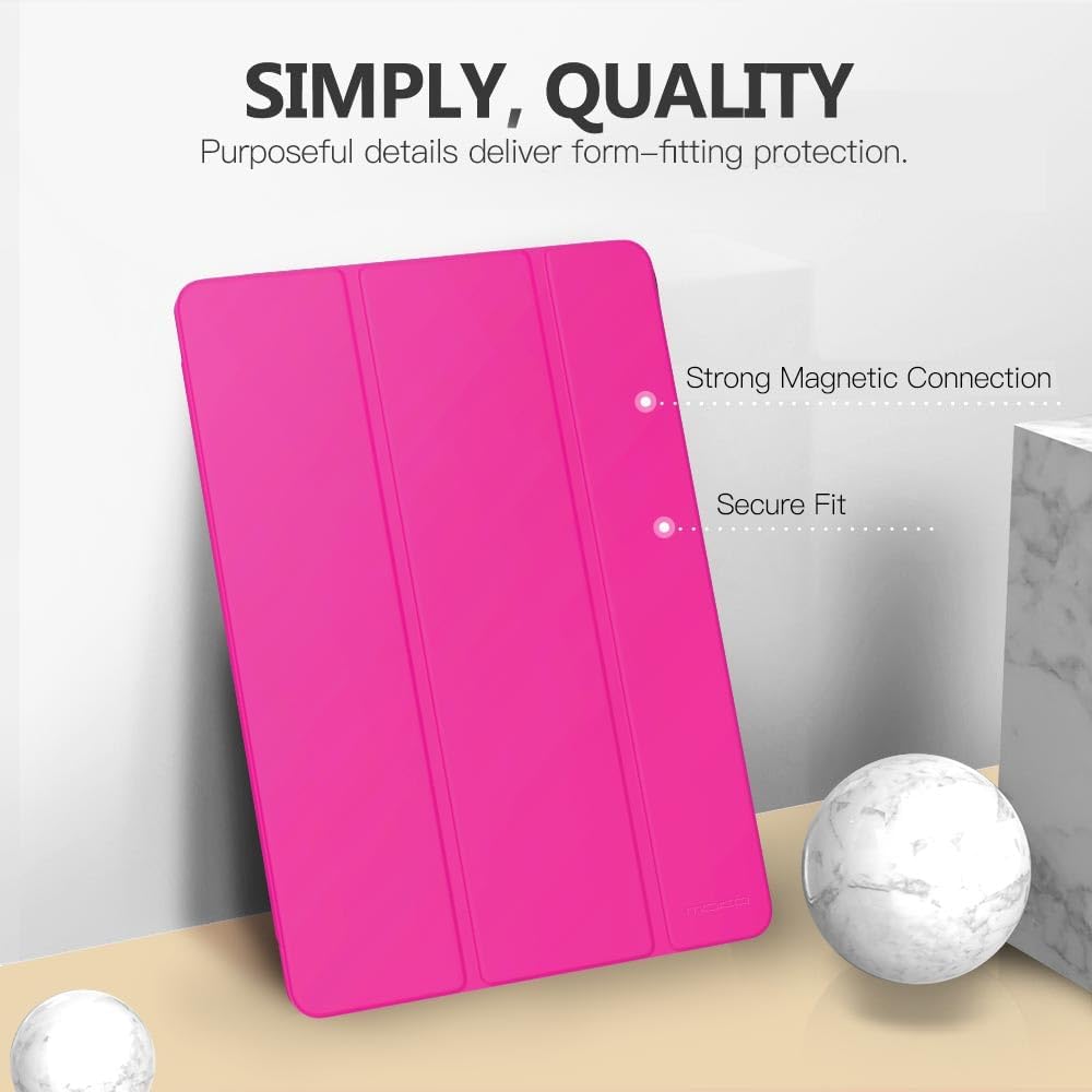 MoKo Funda para iPad 10.2, iPad de 9 generación 2021, iPad de 8 generación 2020, iPad de 7 generación 2019, funda inteligente delgada con soporte