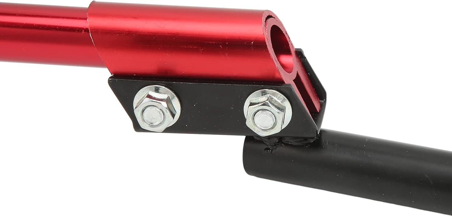 Acouto Manillar de motocicleta, mango ajustable universal de 0.866 in para automóvil deportivo, tranvía, ATV, scooter, vehículo todoterreno (rojo)