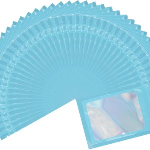200 bolsas resellables de 0.12 oz, Ziplock a prueba de fugas reutilizables con ventana transparente para alimentos, aperitivos, suministros de 200 bolsas resellables de 0.12 oz, Ziplock a prueba de fugas reutilizables con ventana transparente para alimentos, aperitivos, suministros de