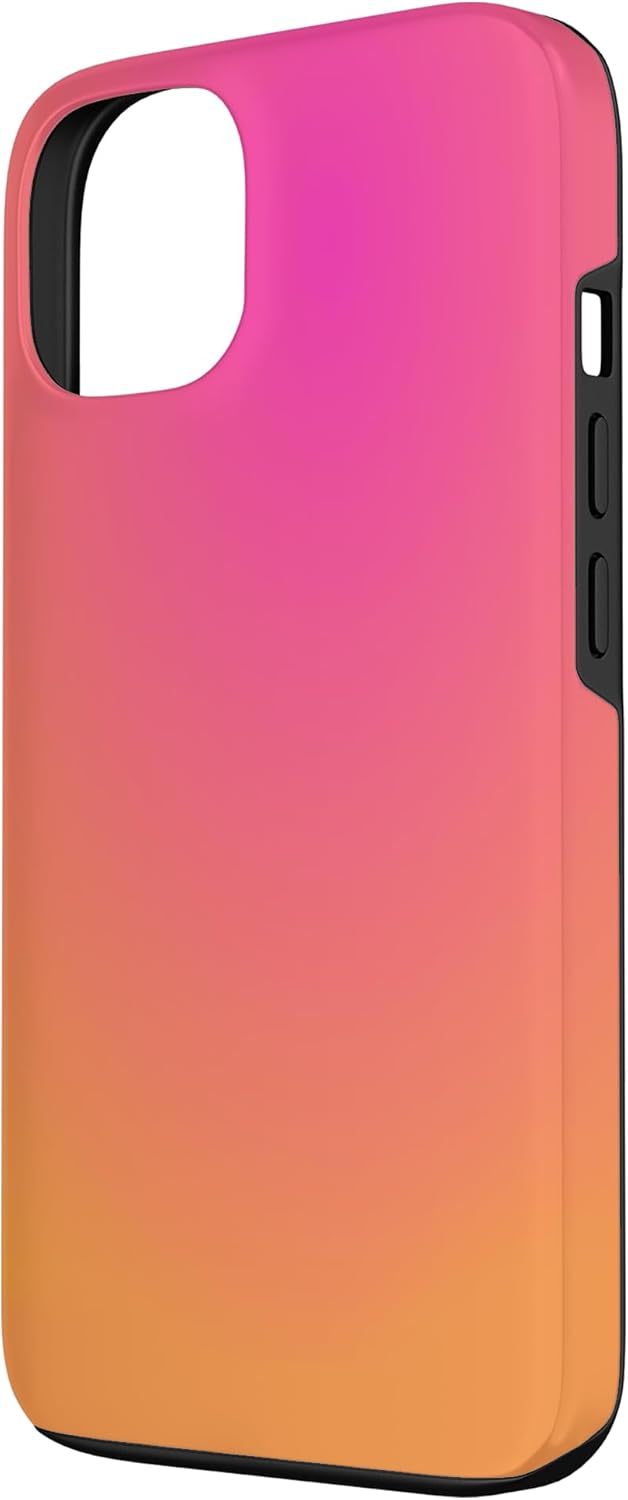 Funda para iPhone 13 rosa y naranja degradado lindo Aura Aesthetic para mujer