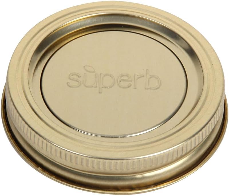 Tapas para conservas  Mason Jar tapa de boca ancha para tarros Ball y Kerr, 3.25 pulgadas de grado alimenticio con sellos gruesos, fabricado en