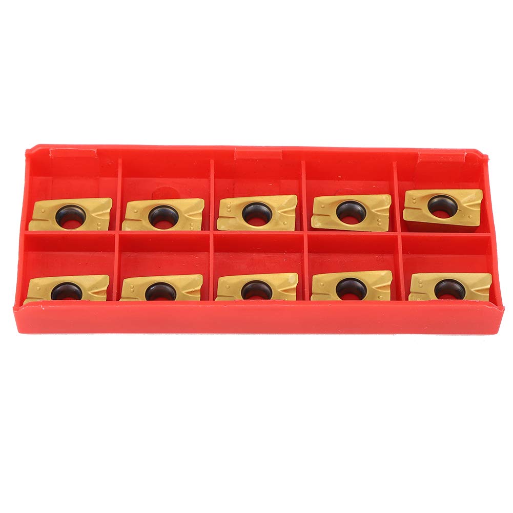 ViaGasaFamido Insertos de torneado, 10 piezas de inserción de fresado indexable de carburo APMT1604, dureza de 15-50HRC, insertos de torneado de