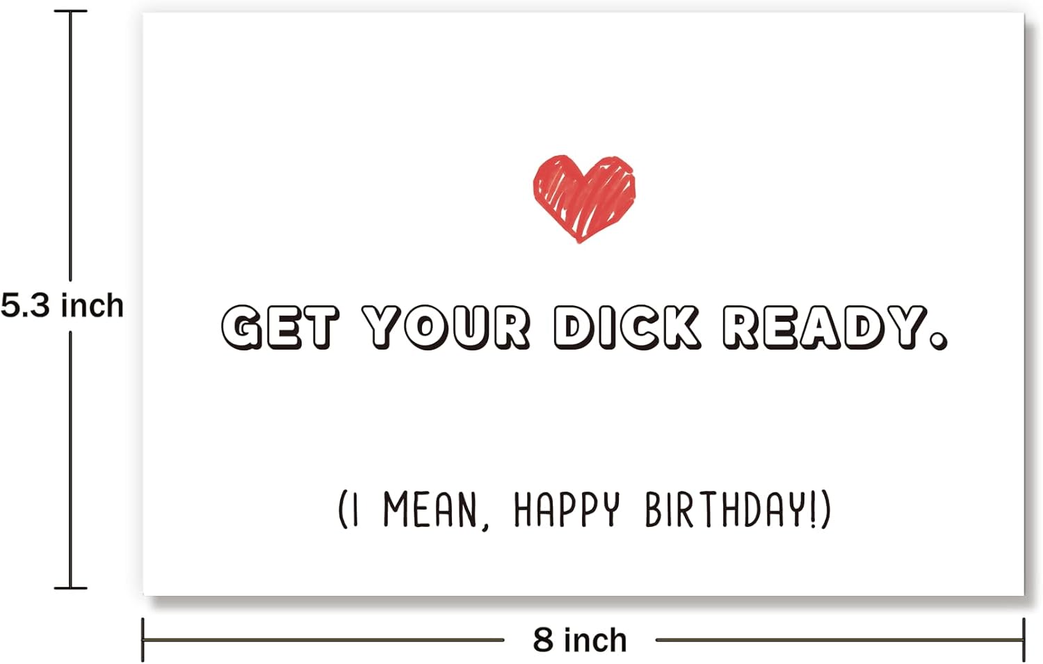 Serviky Naughty Get Your “D” Ready Tarjeta de cumpleaños de esposa novia, tarjeta de felicitación de feliz cumpleaños, tarjeta de amor humorístico