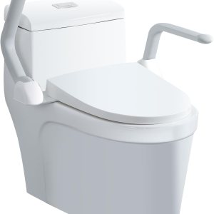 Rieles de seguridad para inodoro, marco de seguridad para inodoro con reposabrazos antideslizante abatible, se adapta a baño compacto, rieles de Rieles de seguridad para inodoro, marco de seguridad para inodoro con reposabrazos antideslizante abatible, se adapta a baño compacto, rieles de