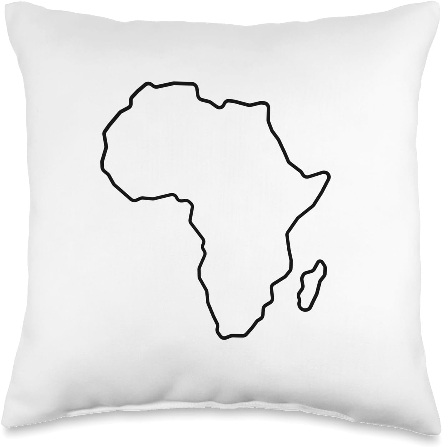 Map, Minimal, Love Africa Throw Pillow, 16×16, Multicolor