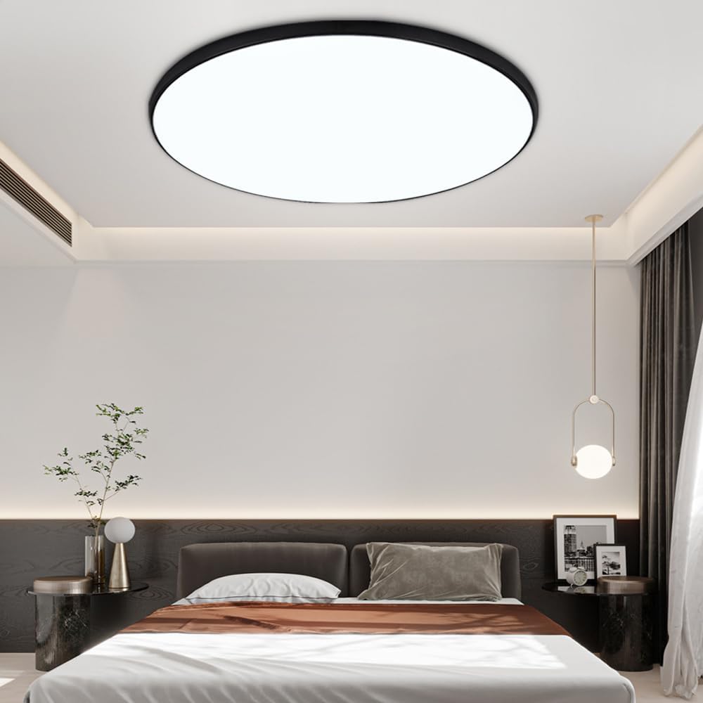 Lámpara de techo de montaje empotrado, lámpara LED de montaje en superficie de 30 W para dormitorio, cocina, lámparas de montaje plano ultrafinas y