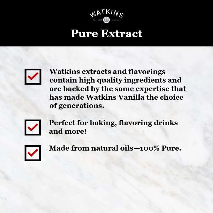 Watkins Extracto orgánico de almendra pura, sin OMG, Kosher, botella de 4 onzas, 1 paquete