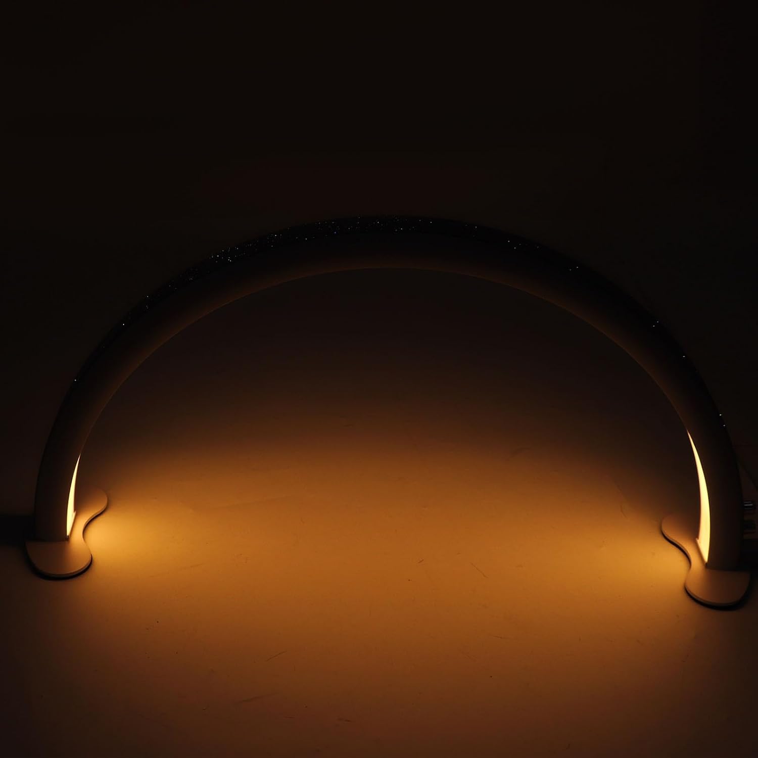 Luz LED de media luna de atenuación continua de 40 W de 28 pulgadas para escritorio de uñas, extensión de pestañas, cuidado de la piel con